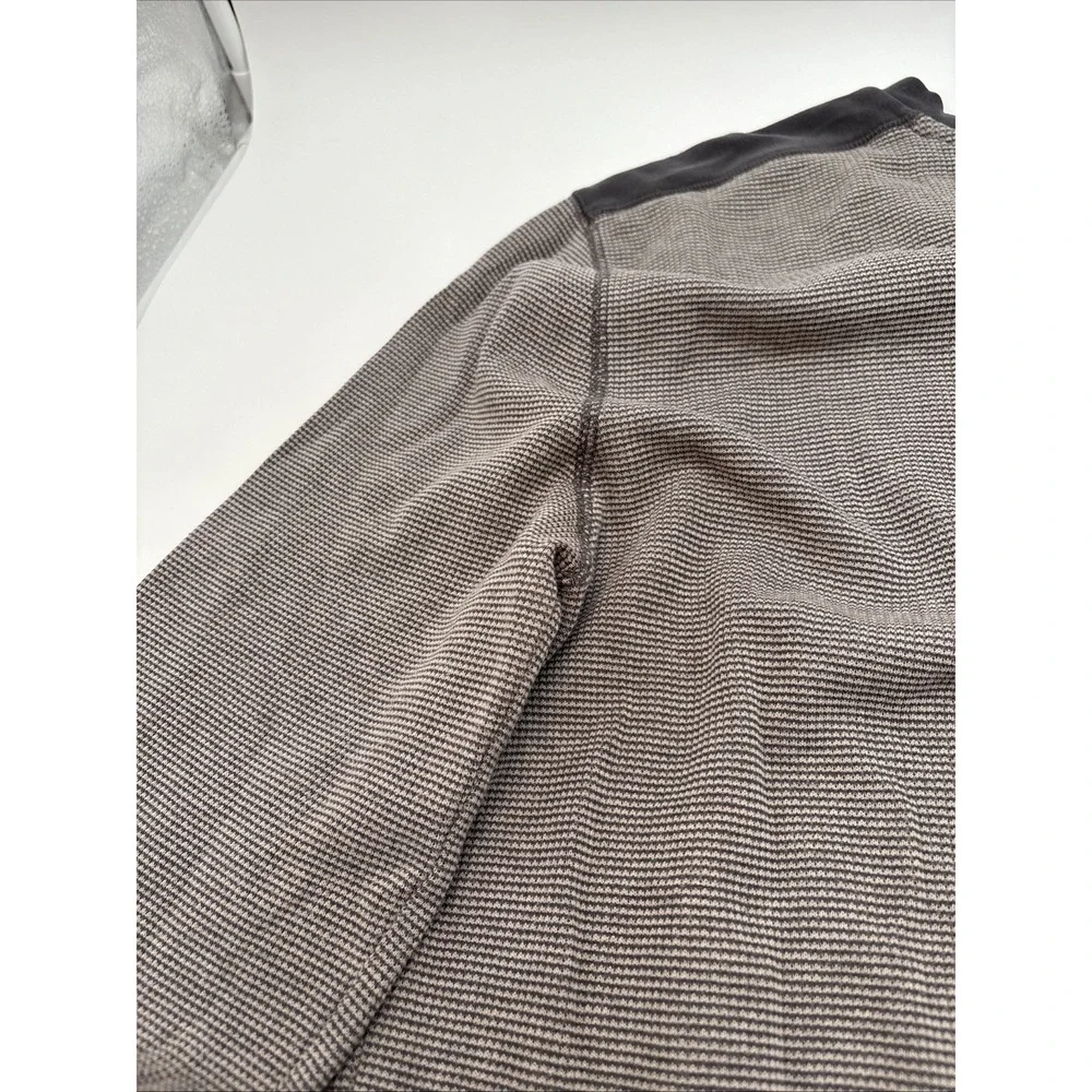 Banana Republic Thermal Style Long Sleeve‎ Shirt Mens Size Large Gray Cotton